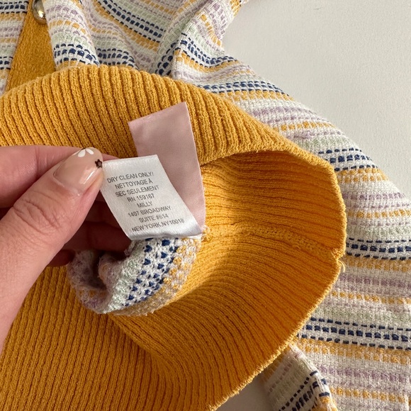 Milly Striped Tweed Cardigan size M Preowned - Picture 9 of 16